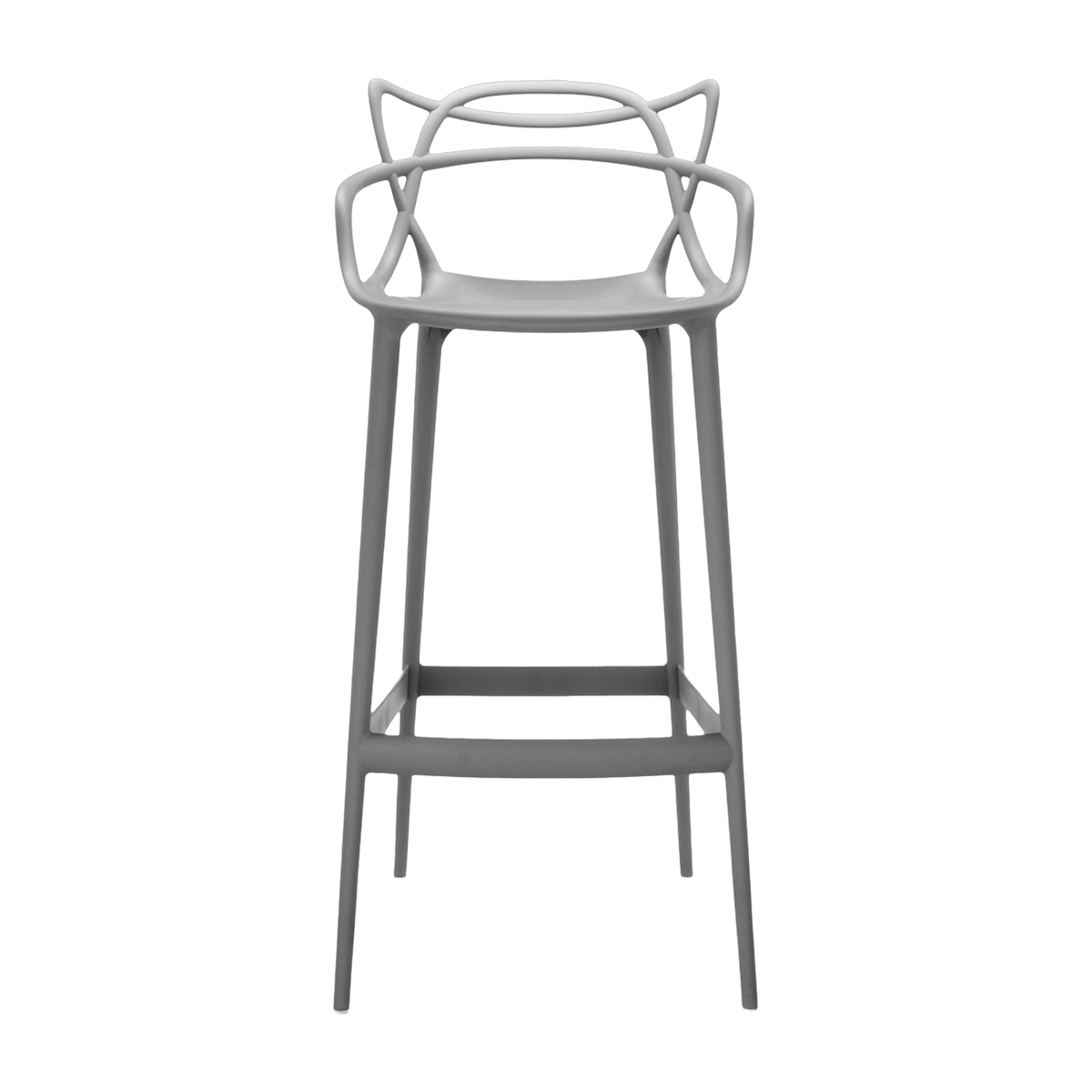 Chaise de bar grise 75 cm Masters - Kartell - The Cool Republic