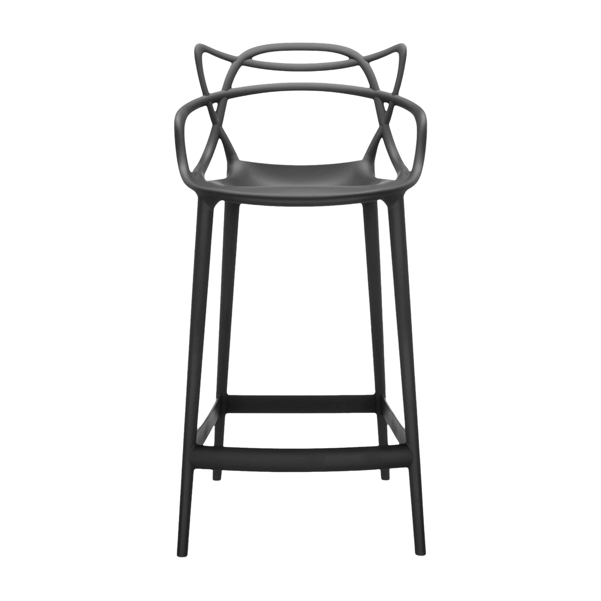 Chaise de bar noire 65 cm Masters - Kartell - The Cool Republic