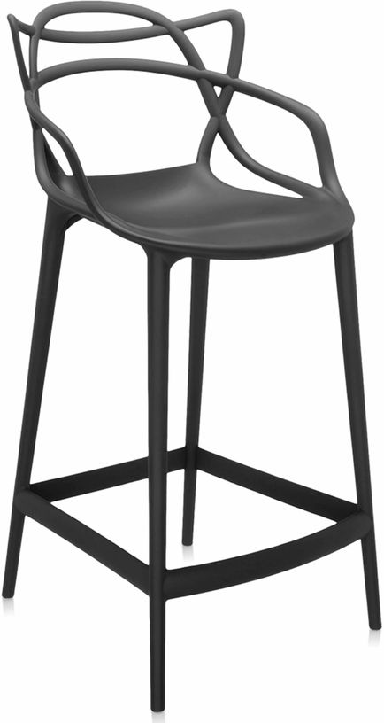 Chaise de bar noire 65 cm Masters - Kartell - The Cool Republic