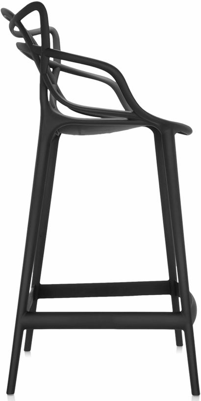 Chaise de bar noire 65 cm Masters - Kartell - The Cool Republic