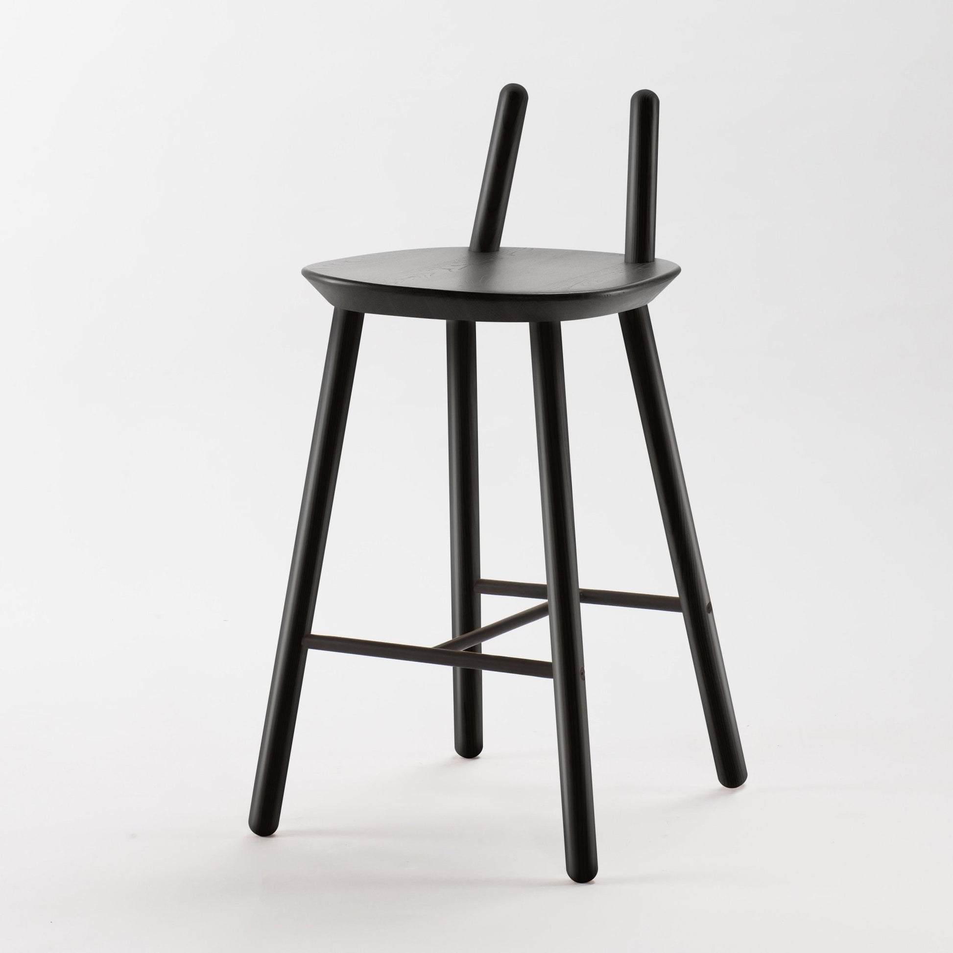 Chaise de bar noire 65 cm Naïve - Emko - The Cool Republic
