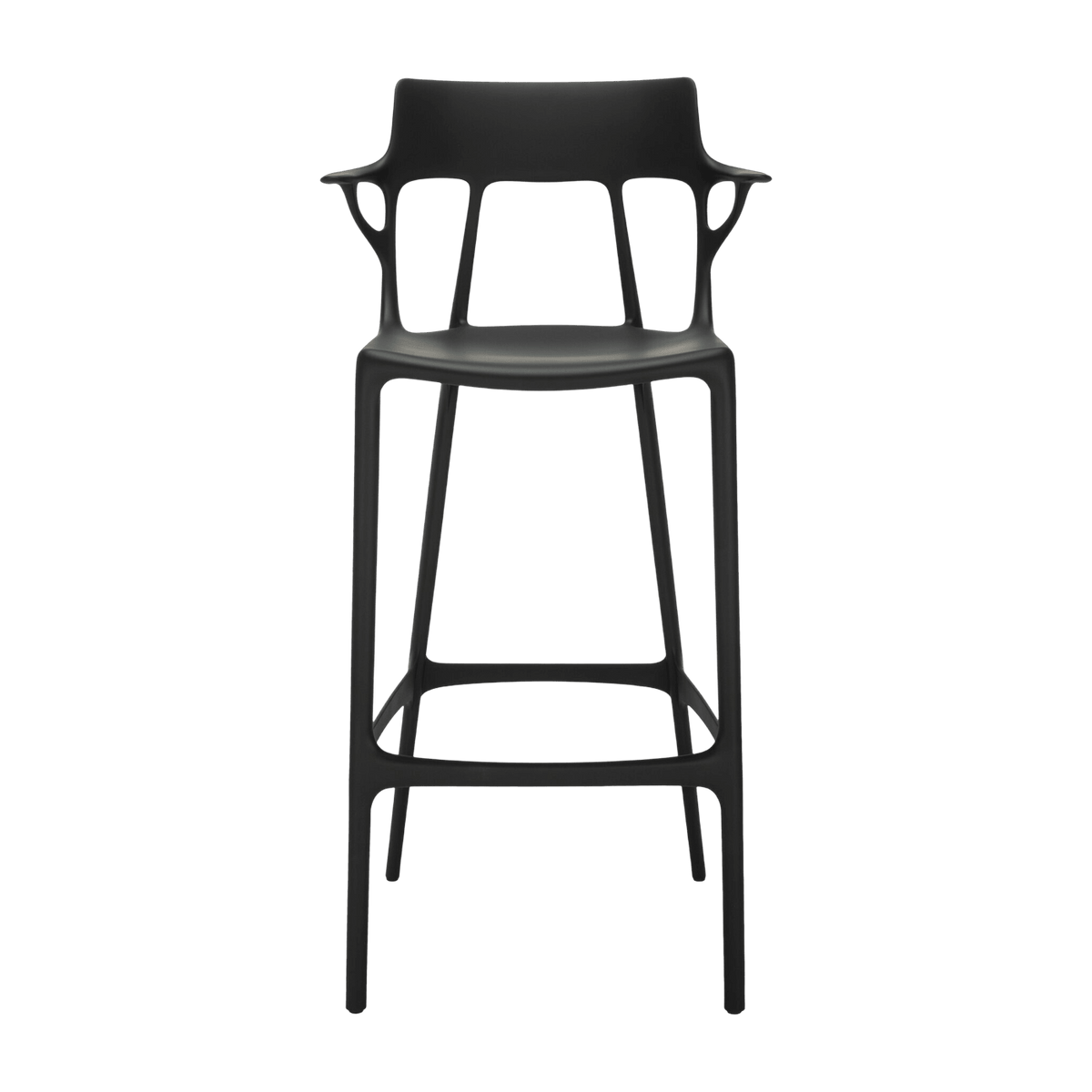 Black bar stool 75 cm A. I - Kartell - The Cool Republic