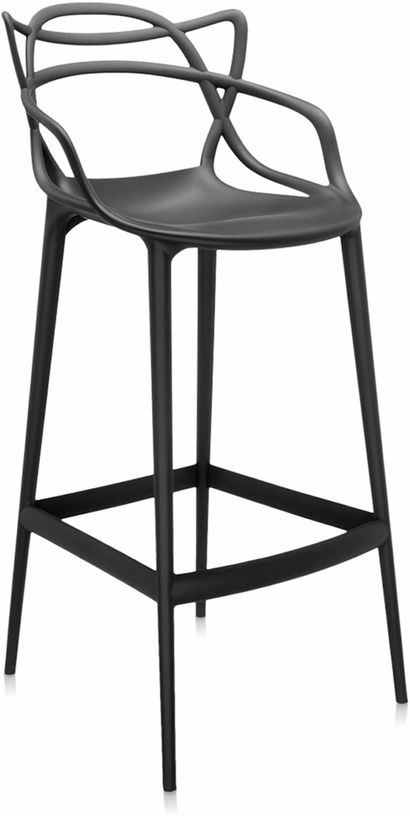 Chaise de bar noire 75 cm Masters - Kartell - The Cool Republic