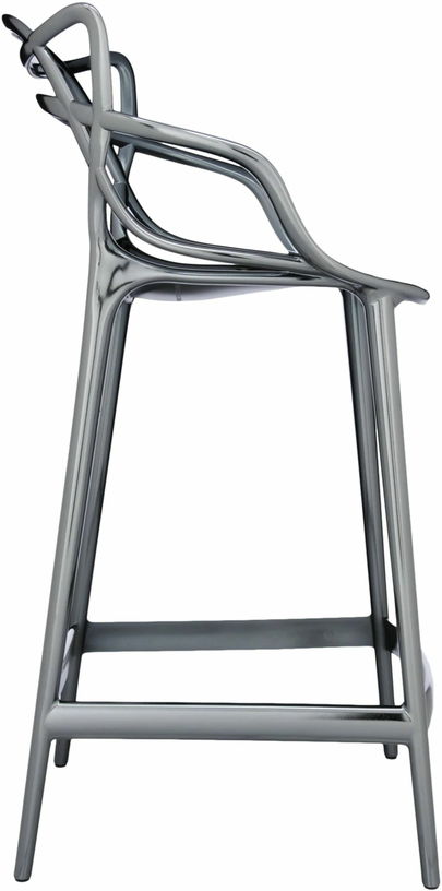 Chaise de bar noire métallique 65 cm Masters - Kartell - The Cool Republic
