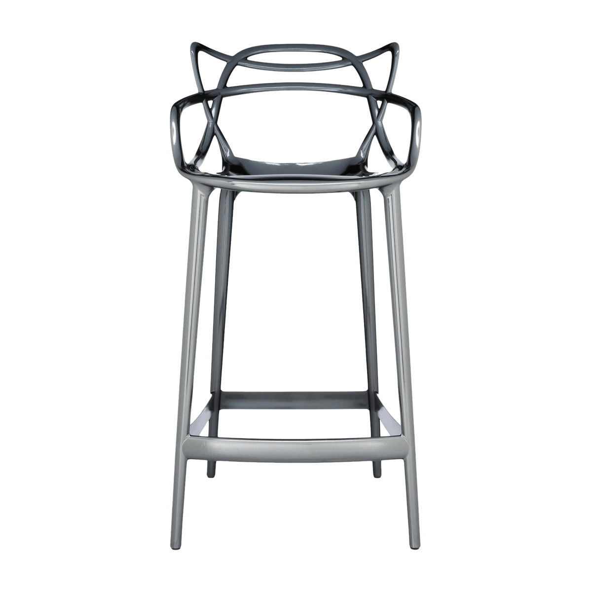 Chaise de bar noire métallique 65 cm Masters - Kartell - The Cool Republic