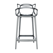Chaise de bar noire métallique 65 cm Masters - Kartell - The Cool Republic