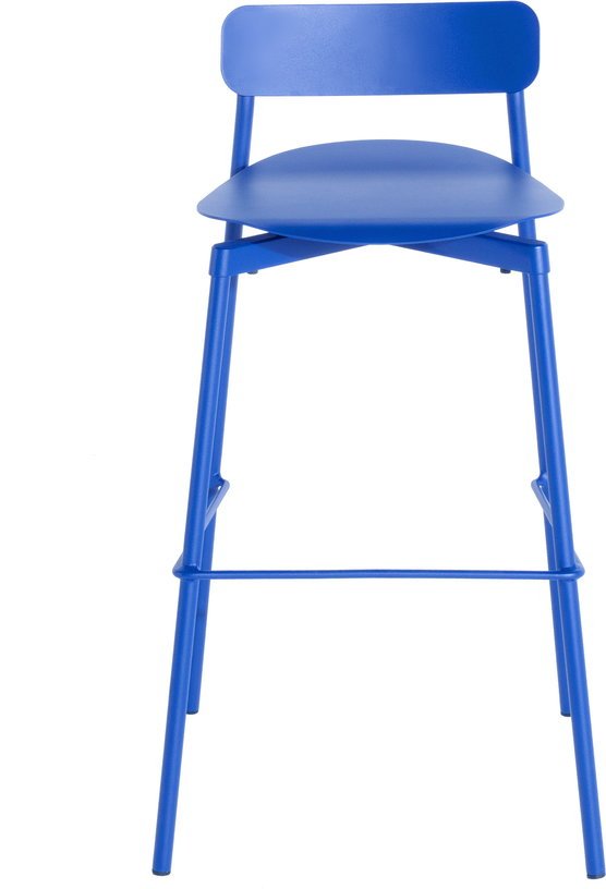 Chaise de bar outdoor bleu 65 cm Fromme - Petite friture - The Cool Republic