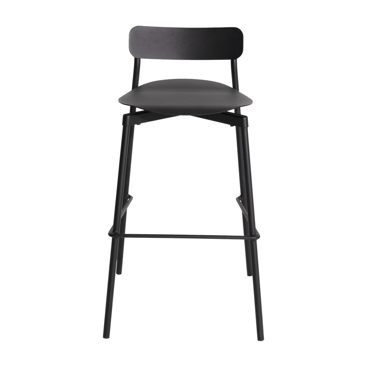 Black outdoor bar chair 65 cm Fromme - Petite friture - The Cool Republic