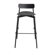 Chaise de bar outdoor noire 65 cm Fromme - Petite friture - The Cool Republic