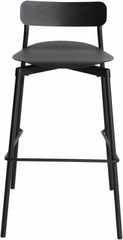 Chaise de bar outdoor noire 75 cm Fromme - Petite friture - The Cool Republic