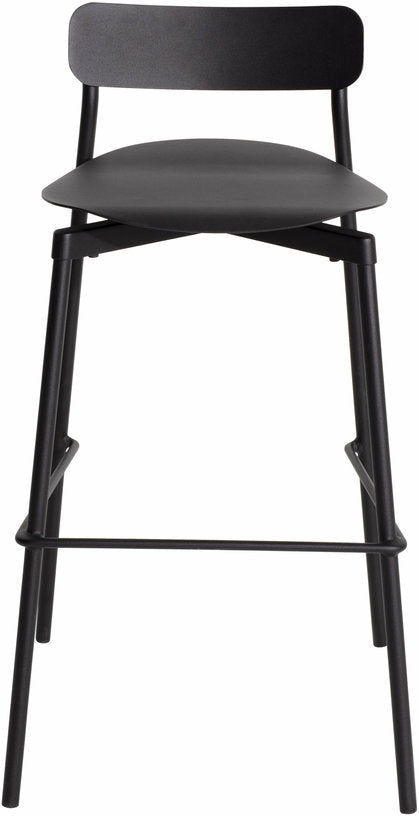 Chaise de bar outdoor noire 75 cm Fromme - Petite friture - The Cool Republic