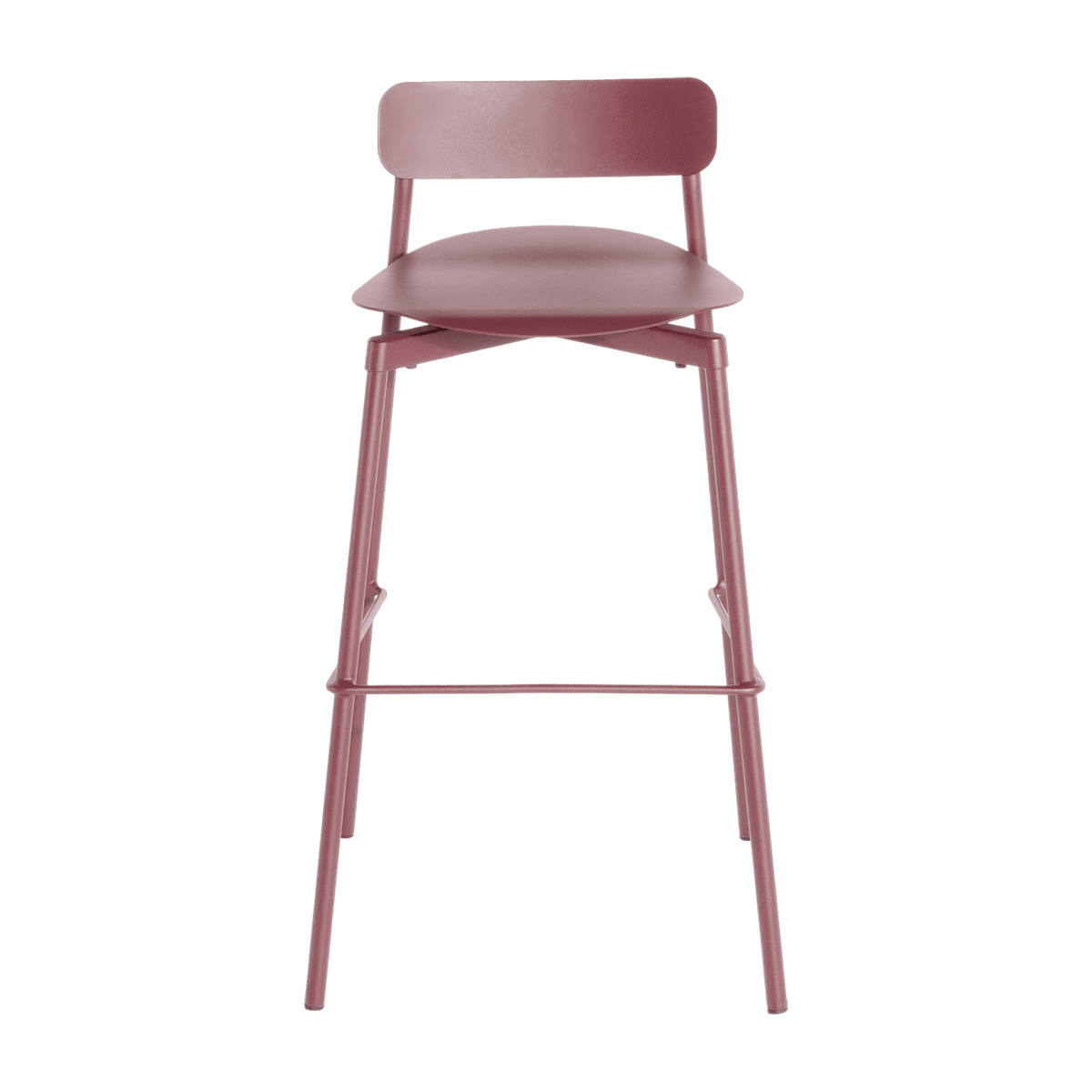Outdoor bar chair red brown 65 cm Fromme - Petite friture - The Cool Republic
