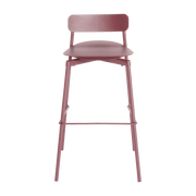 Chaise de bar outdoor rouge brun 65 cm Fromme - Petite friture - The Cool Republic