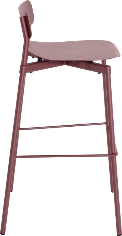 Chaise de bar outdoor rouge brun 65 cm Fromme - Petite friture - The Cool Republic