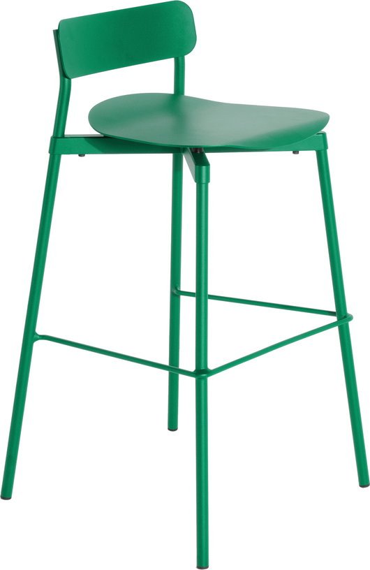 Chaise de bar outdoor vert menthe 65 cm Fromme - Petite friture - The Cool Republic