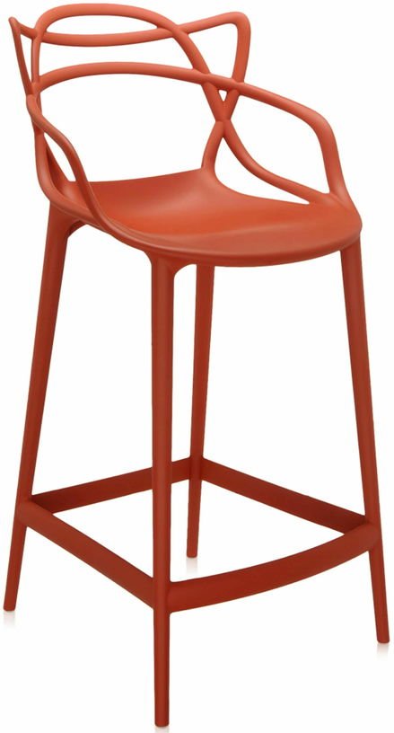 Chaise de bar rouge 65 cm Masters - Kartell - The Cool Republic
