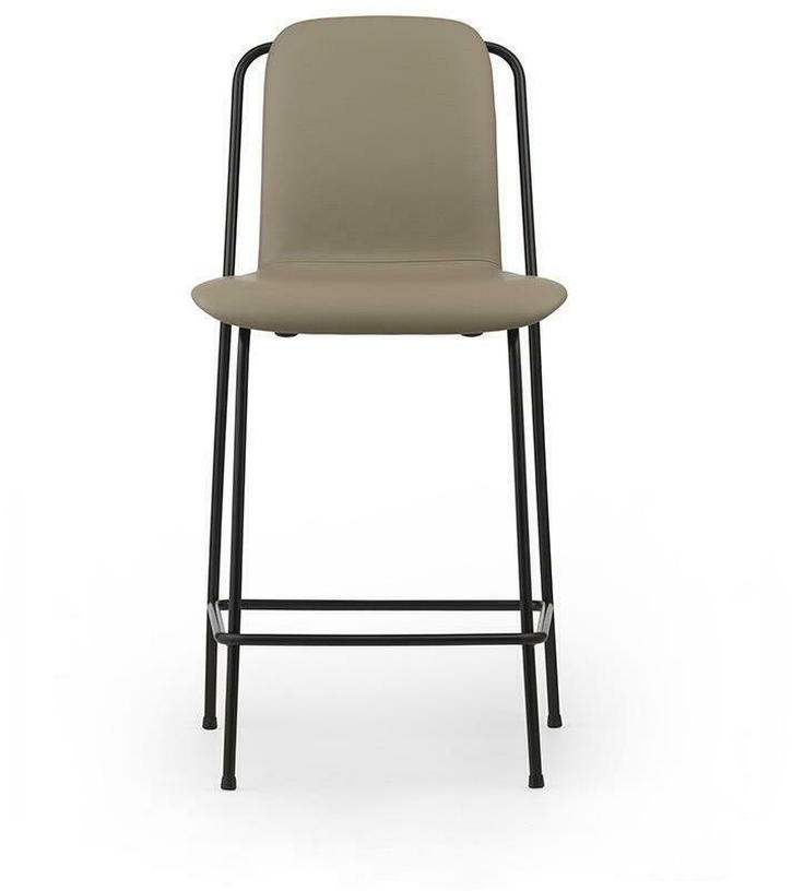 Chaise de bar Studio 65 Cm Full Uph. Black Steel - Normann Copenhagen - The Cool Republic