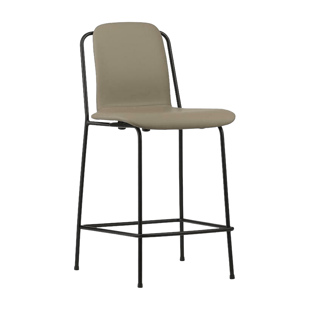 Chaise de bar Studio 65 Cm Full Uph. Black Steel - Normann Copenhagen - The Cool Republic