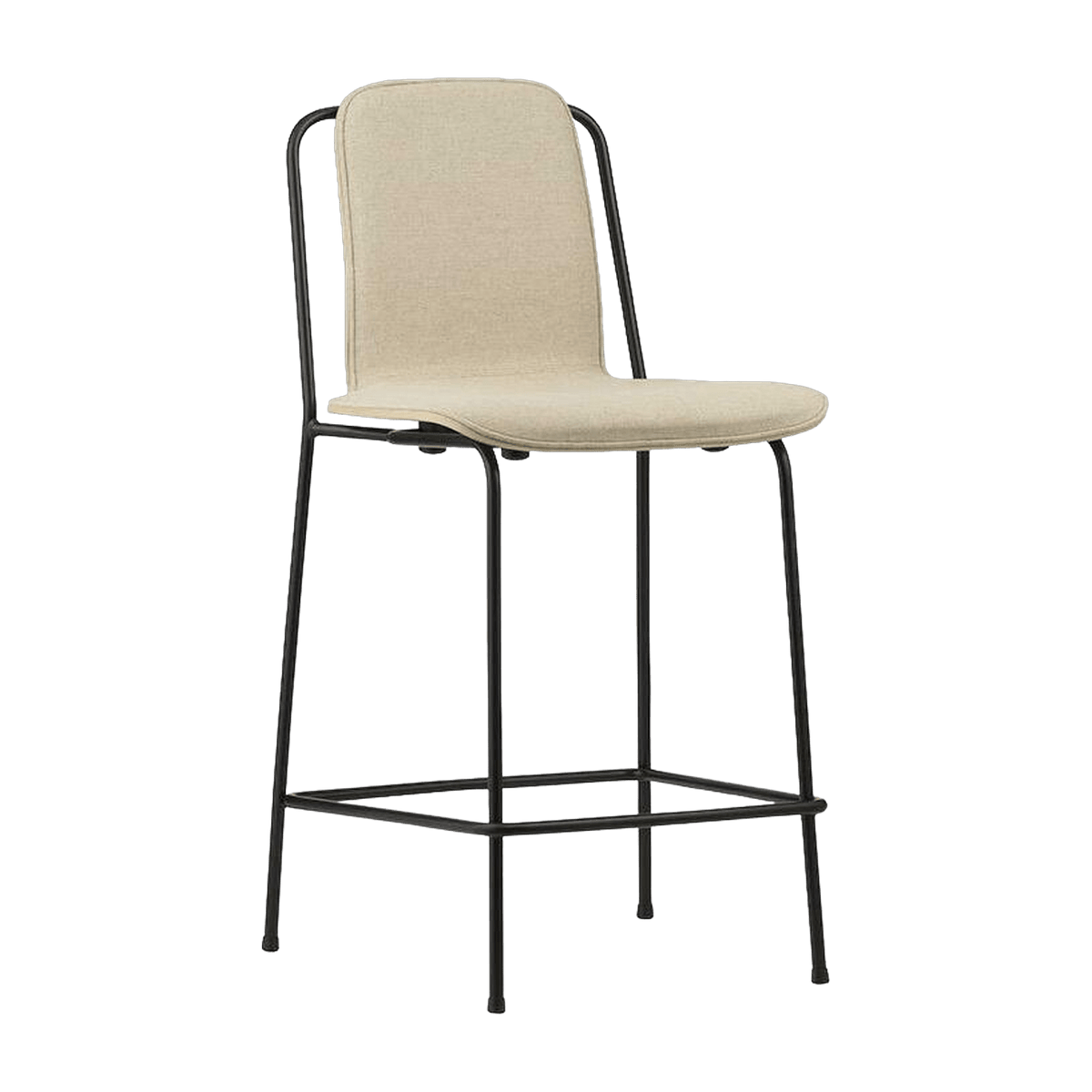 Chaise de bar Studio 65 Cm tissu MLF20 structure Black Steel - Normann Copenhagen - The Cool Republic