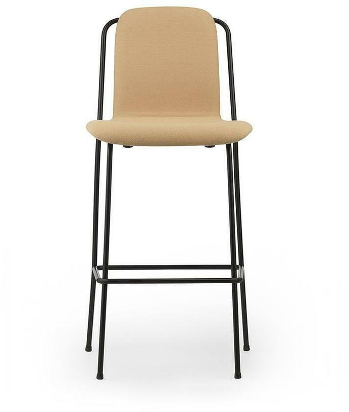Chaise de bar Studio 75 Cm Full Uph. Black Steel - Normann Copenhagen - The Cool Republic