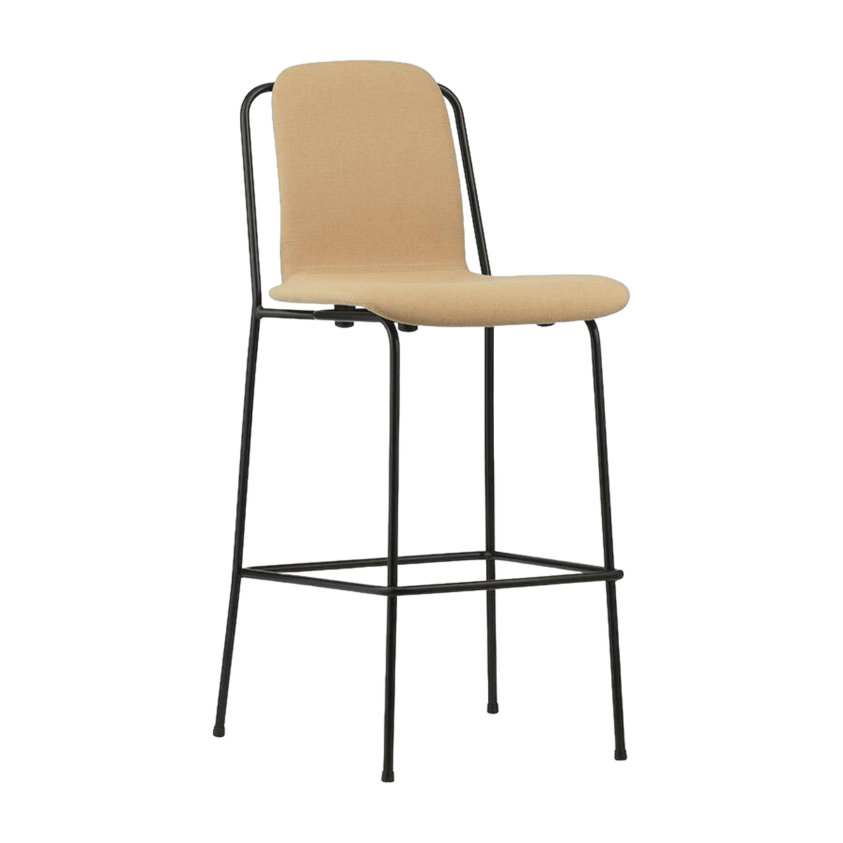 Chaise de bar Studio 75 Cm Full Uph. Black Steel - Normann Copenhagen - The Cool Republic