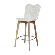 Chaise de bar tressée blanche 67 cm Lily - Vincent Sheppard - The Cool Republic