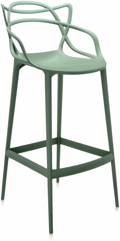 Chaise de bar verte 75 cm Masters - Kartell - The Cool Republic