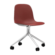 Chaise de bureau à roulettes en polypropylène rouge Swivel 4W rouge - Normann Copenhagen - The Cool Republic