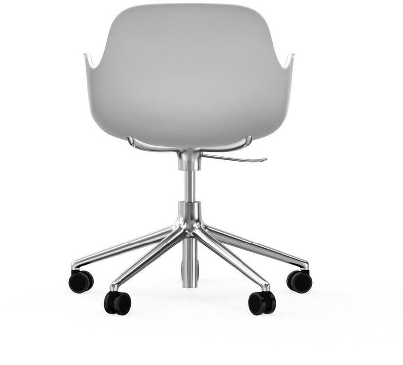 Chaise de bureau avec accoudoirs en aluminium et pp blanc Form - Normann Copenhagen - The Cool Republic