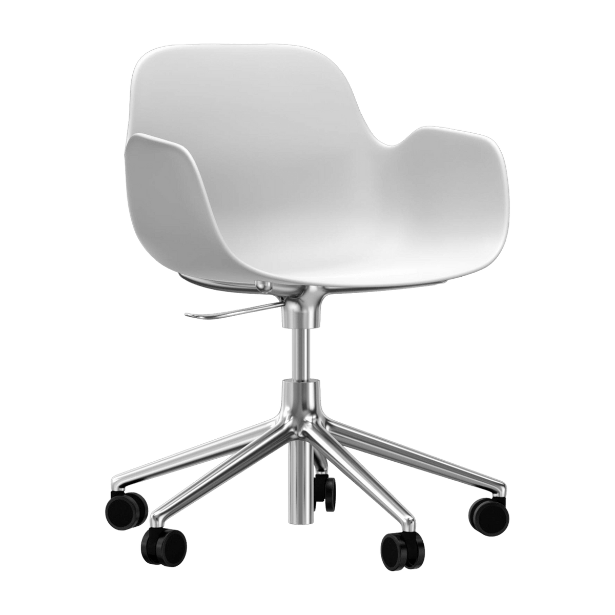 Chaise de bureau avec accoudoirs en aluminium et pp blanc Form - Normann Copenhagen - The Cool Republic