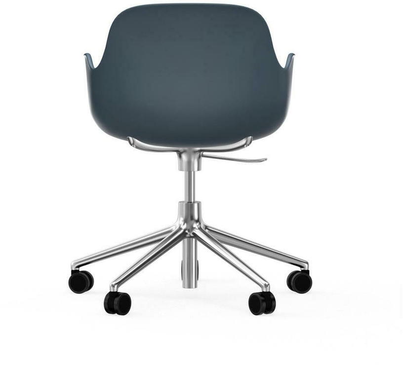 Chaise de bureau avec accoudoirs en aluminium et pp bleu Form - Normann Copenhagen - The Cool Republic
