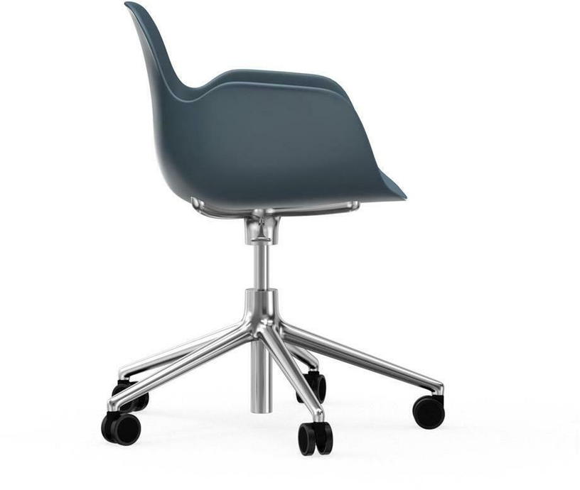 Chaise de bureau avec accoudoirs en aluminium et pp bleu Form - Normann Copenhagen - The Cool Republic