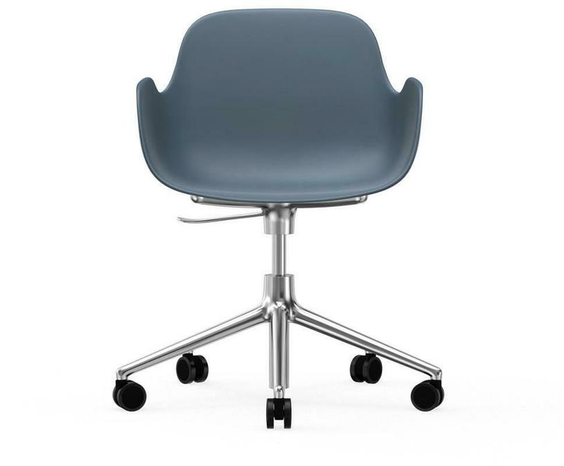 Chaise de bureau avec accoudoirs en aluminium et pp bleu Form - Normann Copenhagen - The Cool Republic