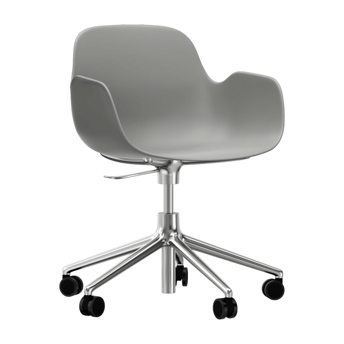 Chaise de bureau avec accoudoirs en aluminium et pp gris Form - Normann Copenhagen - The Cool Republic