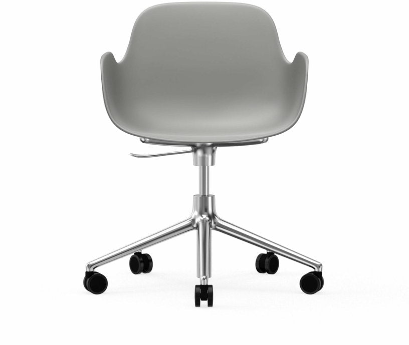 Chaise de bureau avec accoudoirs en aluminium et pp gris Form - Normann Copenhagen - The Cool Republic