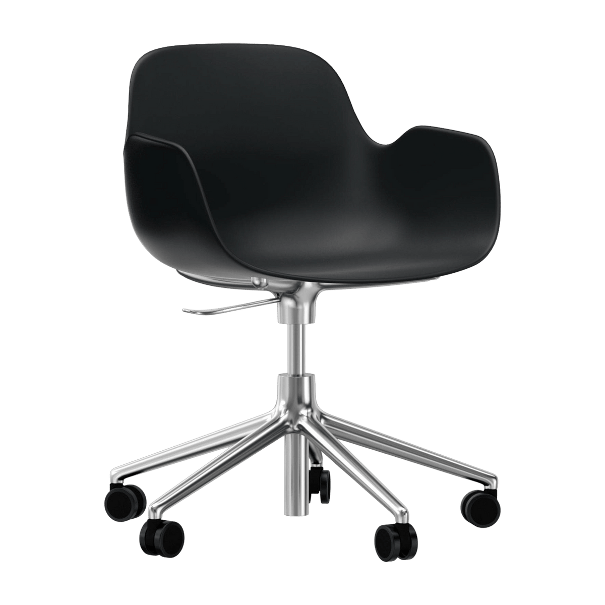 Chaise de bureau avec accoudoirs en aluminium et pp noir Form - Normann Copenhagen - The Cool Republic