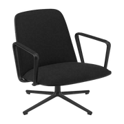 Chaise de bureau basse pivotante en aluminium noir océanique 43,5 cm Pad Lounge - Normann Copenhagen - The Cool Republic