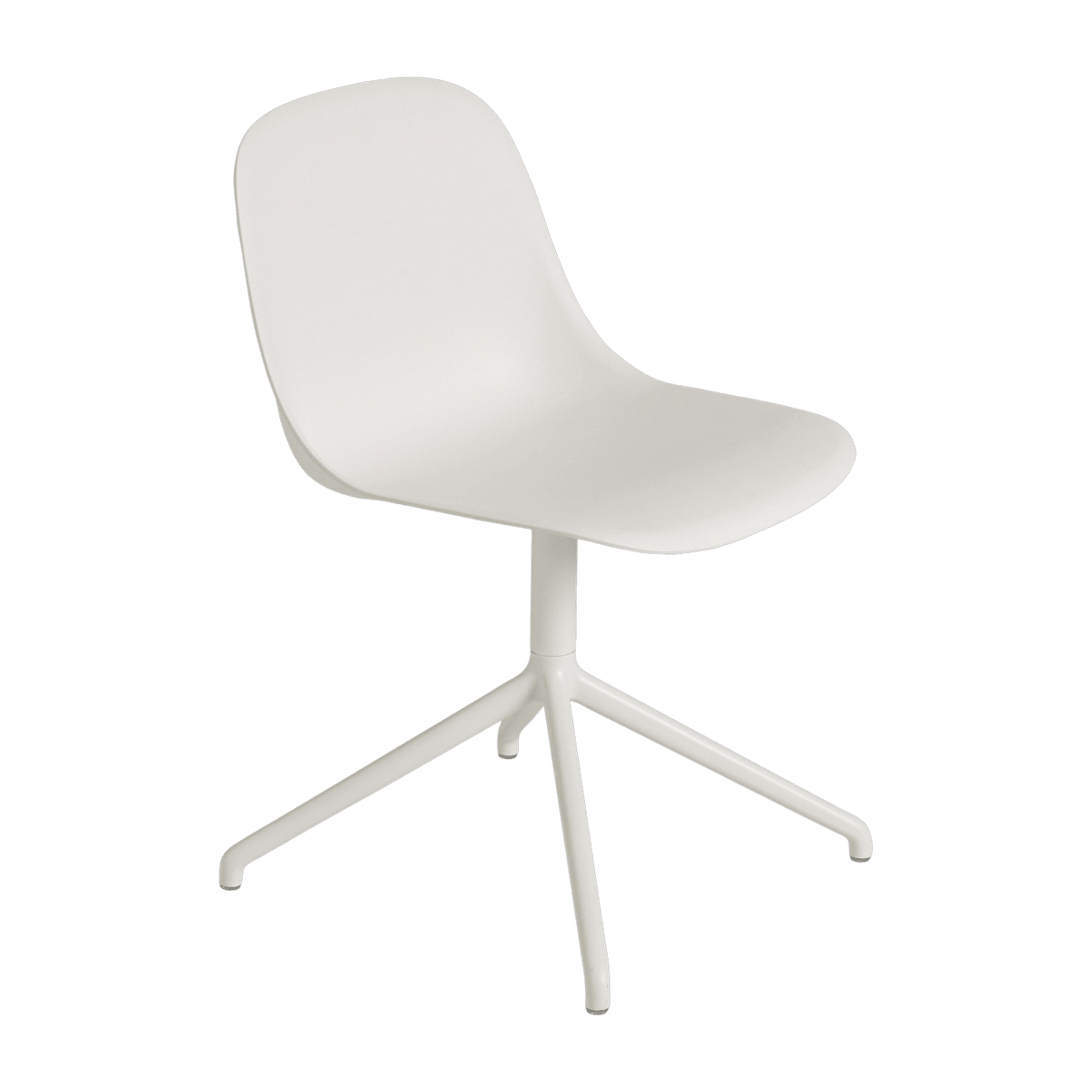 Chaise de bureau blanche piétement pivot Fiber - Muuto - The Cool Republic
