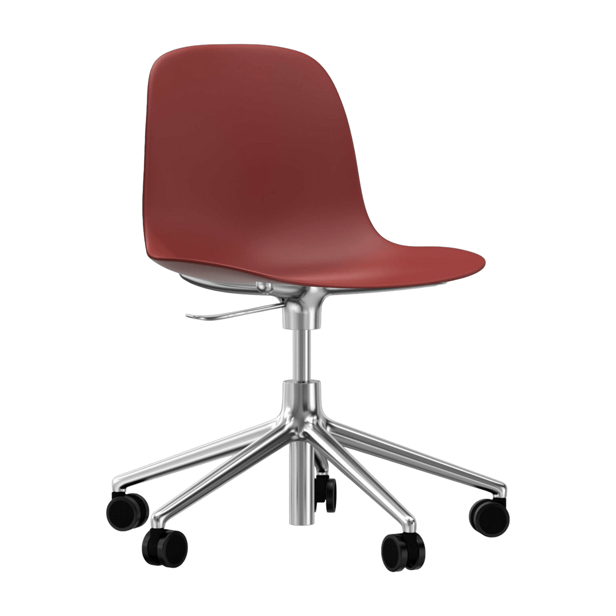 Chaise de bureau en aluminium et pp rouge Form - Normann Copenhagen - The Cool Republic