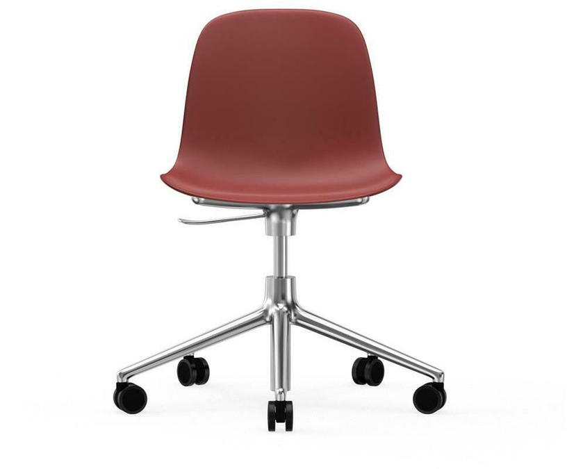Chaise de bureau en aluminium et pp rouge Form - Normann Copenhagen - The Cool Republic