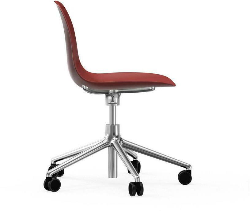 Chaise de bureau en aluminium et pp rouge Form - Normann Copenhagen - The Cool Republic