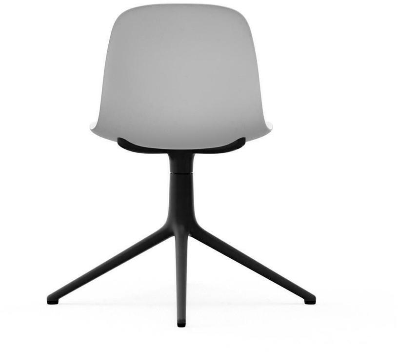 Chaise de bureau en polypropylène blanche et base noire Swivel 4L blanc - Normann Copenhagen - The Cool Republic