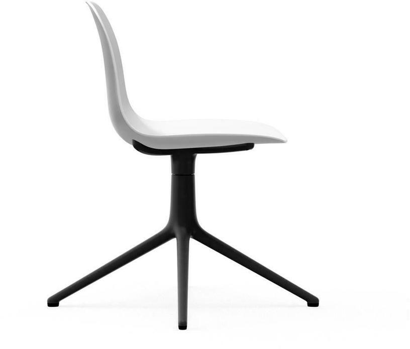 Chaise de bureau en polypropylène blanche et base noire Swivel 4L blanc - Normann Copenhagen - The Cool Republic