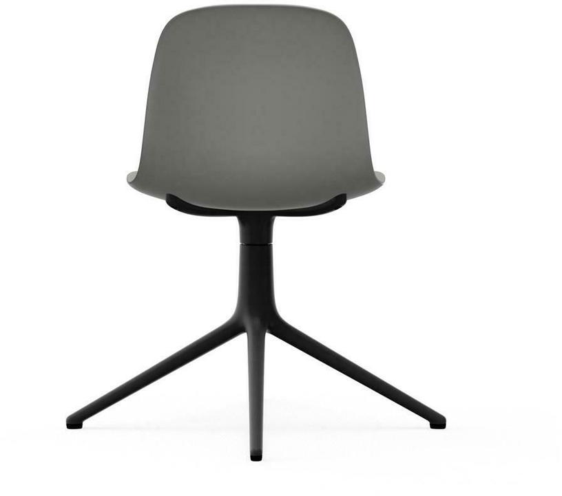 Chaise de bureau en polypropylène grise et base noire Swivel 4L Grey - Normann Copenhagen - The Cool Republic