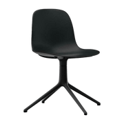 Chaise de bureau en polypropylène noire et base noire Swivel 4L noir - Normann Copenhagen - The Cool Republic