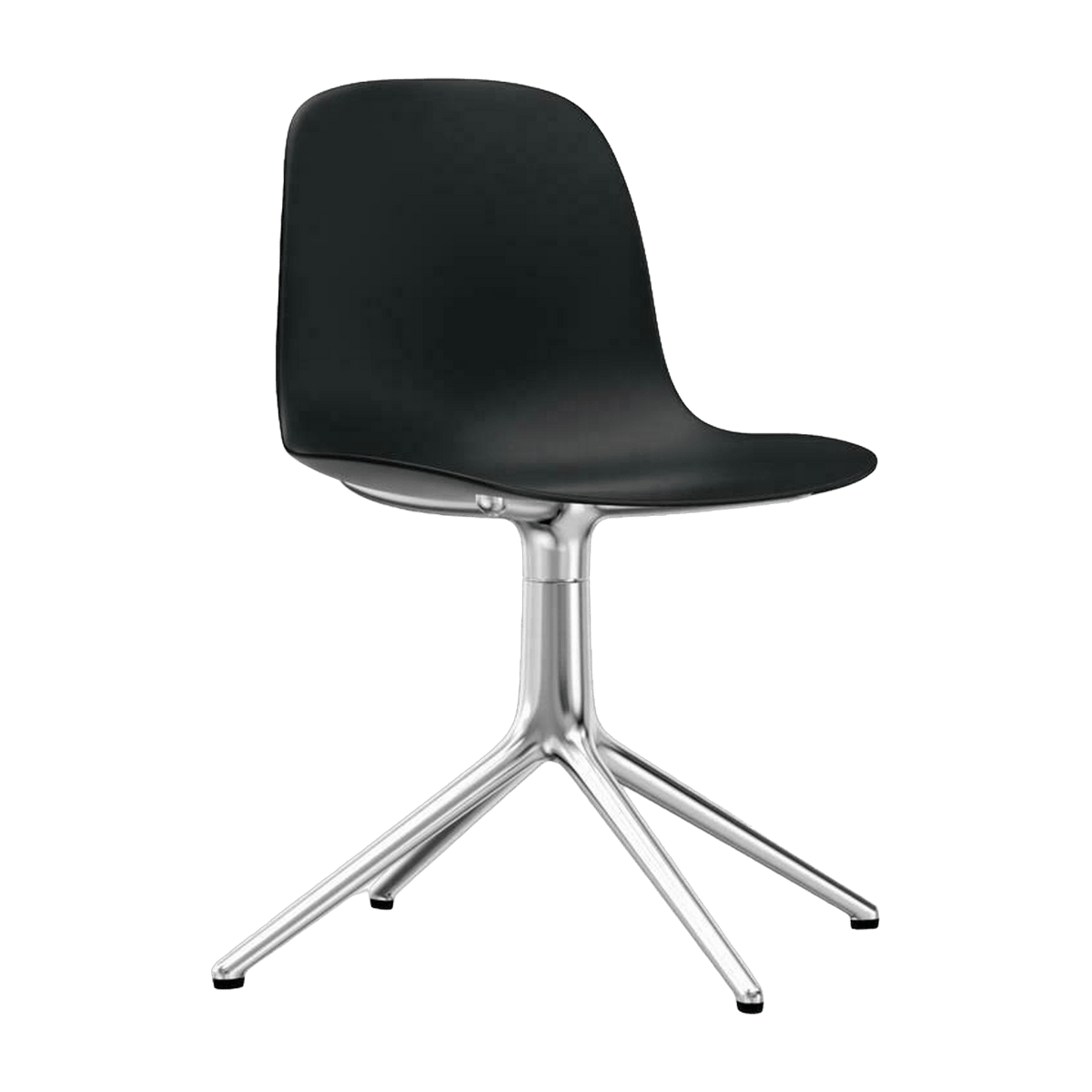 Chaise de bureau en polypropylène noire Swivel 4L noir - Normann Copenhagen - The Cool Republic