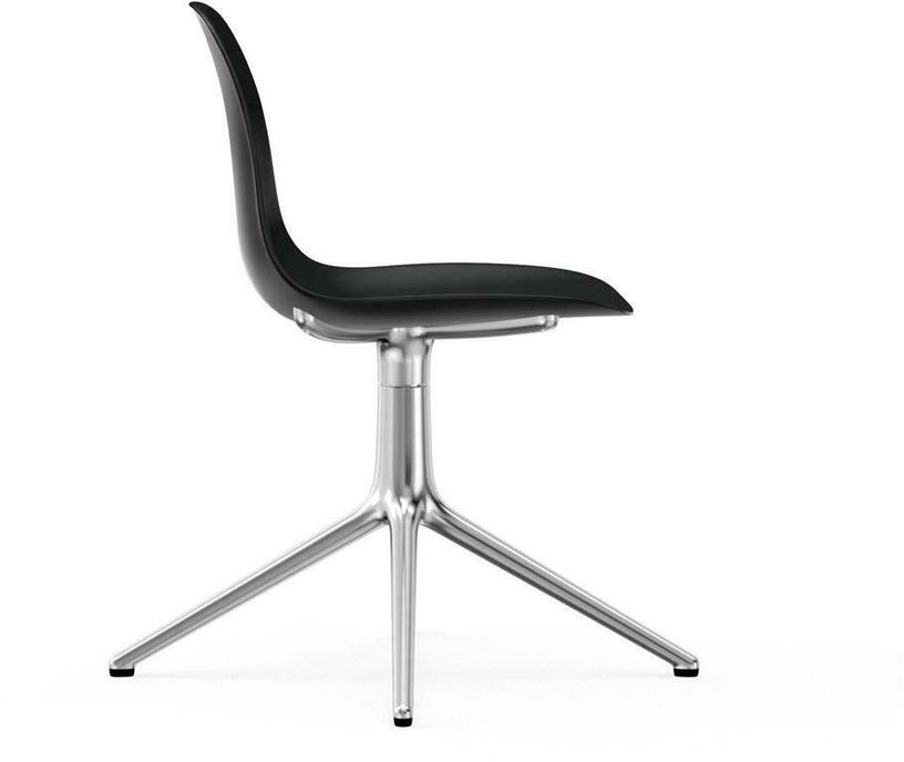 Chaise de bureau en polypropylène noire Swivel 4L noir - Normann Copenhagen - The Cool Republic