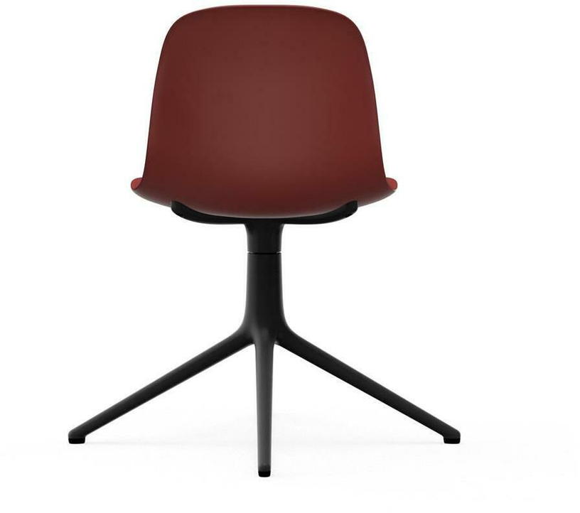 Chaise de bureau en polypropylène rouge et base noire Swivel 4L rouge - Normann Copenhagen - The Cool Republic