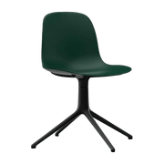 Chaise de bureau en polypropylène verte et base noire Swivel 4L vert - Normann Copenhagen - The Cool Republic