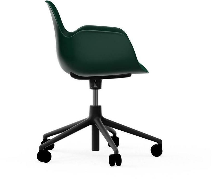 Chaise de bureau réglable à roulettes avec accoudoirs en pp verte Swivel 5W vert - Normann Copenhagen - The Cool Republic